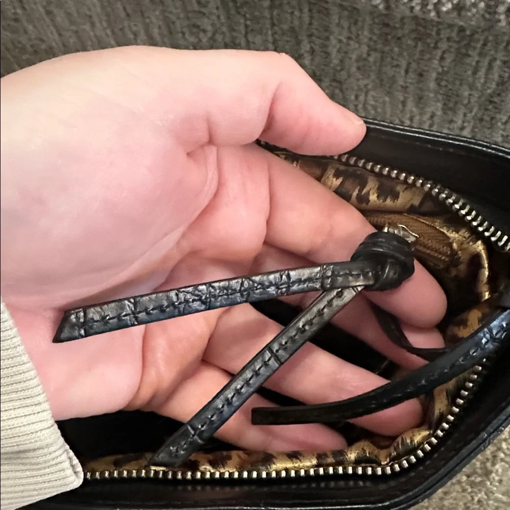 Harley Davidson genuine leather bag with alligator print studs and lepard print - Picture 9 of 10